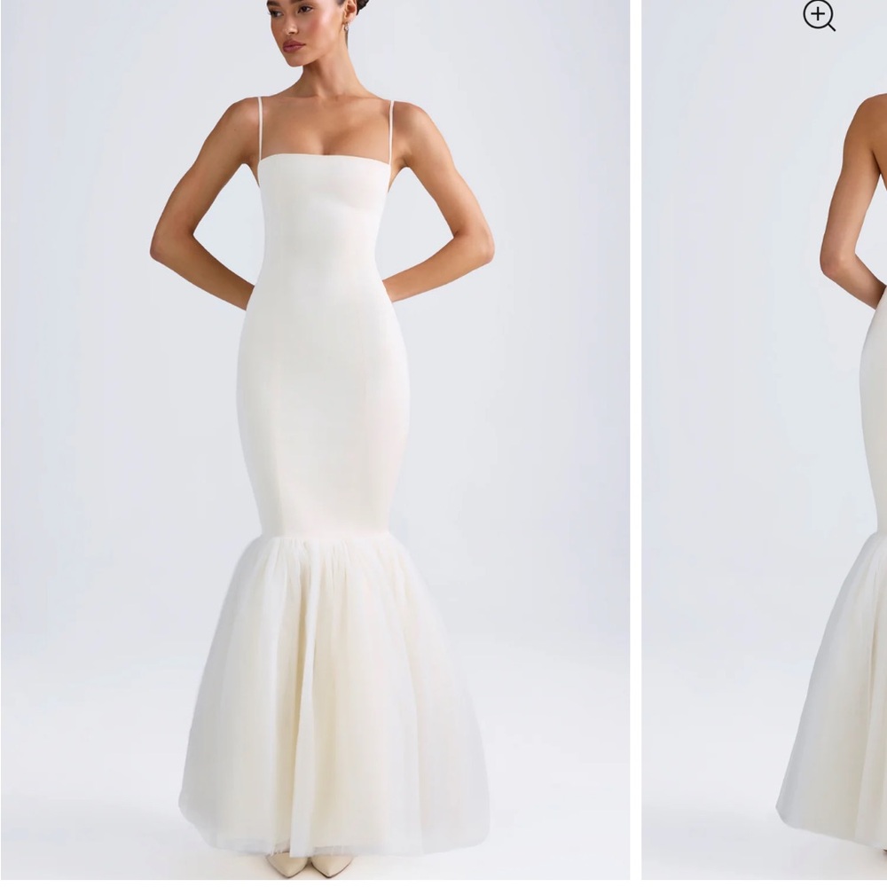 Oh Polly Adelpha Tulle Hem Maxi Dress